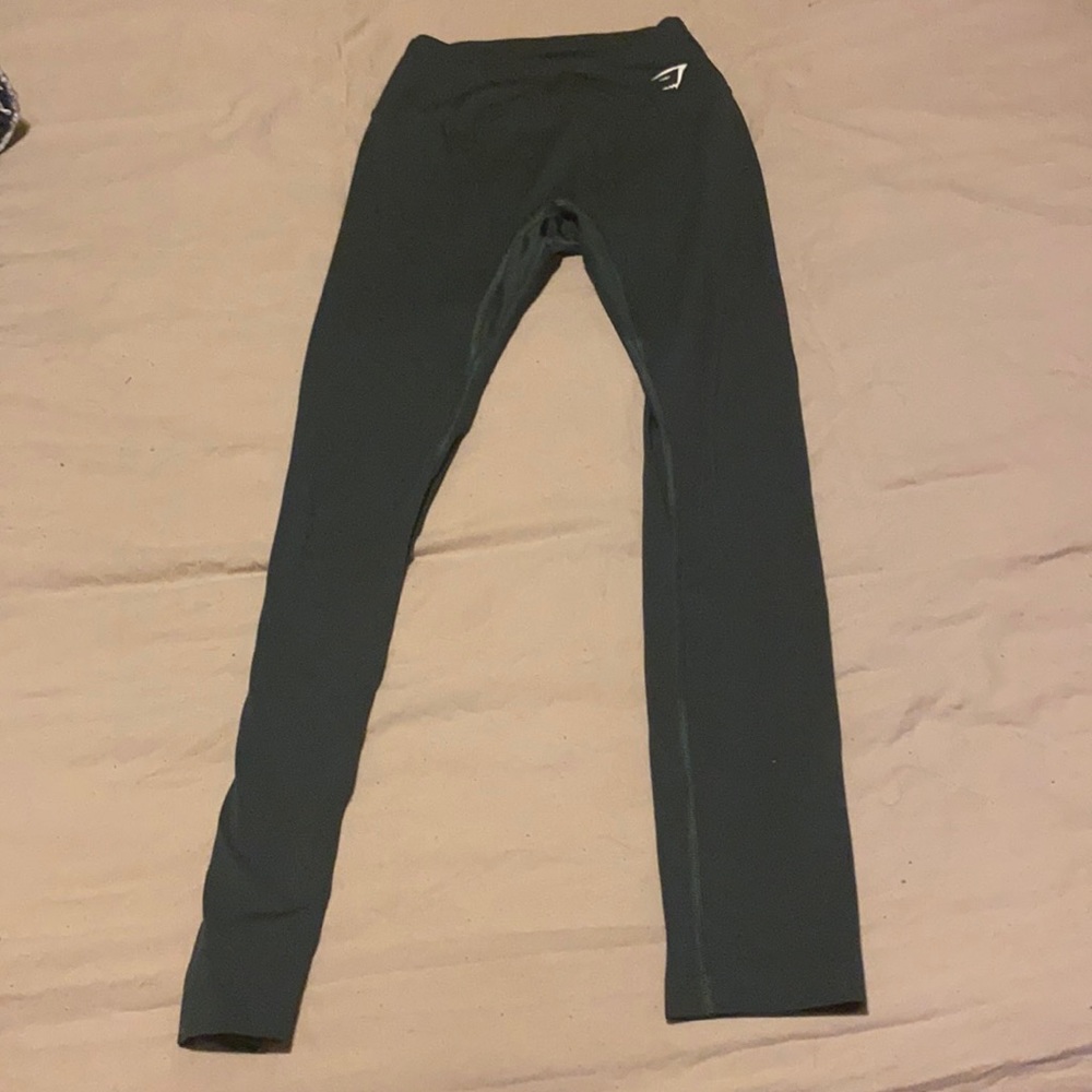 Gymshark dark green training leggings